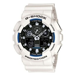 Часы Casio G-Shock Analog-Digital 'White', белый ga-100b-7a | white/blue