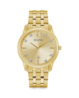 Классические часы Bulova, 40 мм, золотой 3960212 | champagne