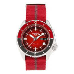 Часы Men's Seiko No. 5 Naruto Crossover Limited Edition Athleisure Casual Sports Commemorate Mechanical Watch, красный srpf67k1 | red
