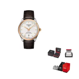 Tissot Часы PR100 Collection Quartz Movement Men's Watch Watch 39mm White Dial Stainless Steel Case Leather Strap, White Dial t101.451.26.031.00 | white dial