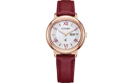 Citizen Часы C Collection Solar Quartz Movement Cowhide Strap Watch Women's Watch White Dial, ew2427-19a