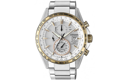 Citizen Часы Ecology Drive Collection Light Powered Quartz Movement Stainless Steel Strap Watch Men's Watch Gray Dial, White Dial at8156-87a | white dial