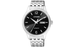 Citizen Часы Mechanical Movement Stainless Steel Strap Japanese / Korean Watch Men's Watch Black Dial nh7500-53e