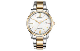 Citizen Часы Mechanical Movement Stainless Steel Strap Watch Men's Watch White Dial, Gold nj0136-81a | gold