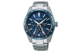 Seiko SARF001 Часы Мужские Автоматические Нержавеющая сталь Стальной кожаный ремешок 42.2 мм синий циферблат