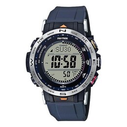 Часы Casio PRO TREK Multifunctional Outdoor Men Sports Solar Powered Mens Blue Digital, синий prw-30ae-2jr | blue