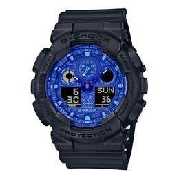 Часы Casio G-Shock Analog-Digital 'Black Blue', черный ga-100bp-1apr | black blue