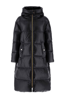 HERNO: Чёрный пуховик 