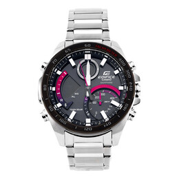 Часы Casio Male EDIFICE Japan / South Korea Fashion Silver Analog/Digital Combo, цвет silver ecb-900ydb-1ajf | silver