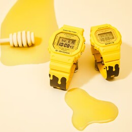 Парные часы Casio G-SHOCK и BABY-G, желтый slv-22b-9pfh | yellow