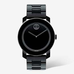 Movado Мужские часы 3600047 TR90 Черные швейцарские кварцевые часы из нержавеющей стали 42 мм 7795973161020 | black