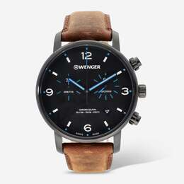 Часы Wenger Swiss Army мужские 01.1743.112 Urban Metropolitan Chronograph с черным циферблатом 44 мм 7762862833724 | black