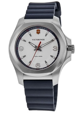 Victorinox Swiss Army INOX V кварцевые женские часы с белым циферблатом и синим каучуковым ремешком 241919 7838302535740 | white