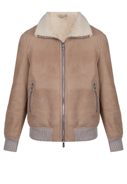 BRUNELLO CUCINELLI: Коричневая дублёнка 