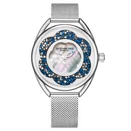 Часы женские Stuhrling, серебряный/синий 6541609271356 | silver/blue