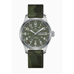 Мужские часы Hamilton Khaki Field Day Date Auto H70535061 7907781345340 | green