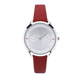 Женские часы Furla Metropolis с серебристым циферблатом из телячьей кожи, красный 6960932356156 | red