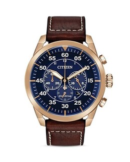 Хронограф Avion Eco-Drive, 48 мм Citizen, цвет Brown 3403055 | blue/brown