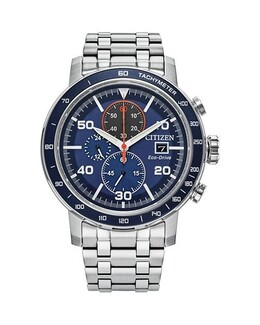 Eco-Drive Weekender хронограф, 44 мм Citizen, цвет Blue 4924004 | blue/silver