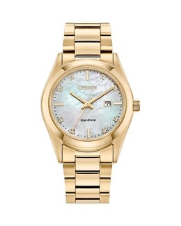Роскошные часы Eco-Drive Sport, 33 мм Citizen, цвет White 4924012 | white/gold