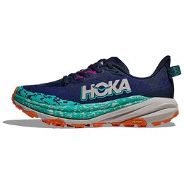 Кроссовки женские SPEEDGOAT 6 с низким верхом, студенческие, синие/зеленые Hoka One One 1147832-vym | collegiate blue / meteor green