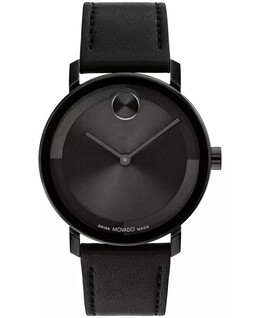 Мужские часы Bold Evolution 2.0 швейцарские кварцевые черные кожаные часы 40 мм Movado, черный 16467294 | black