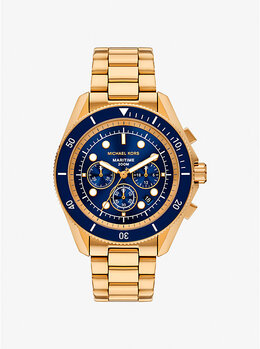 Крупные морские часы золотистого цвета Michael Kors, золотой mk9202 | gold