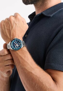 Часы с хронографом QUARTZ WINDROSE Nautica, серебряный n0052m02p-d11 | silver tone