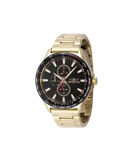 Мужские часы Invicta Racing 48871, кварцевый хронограф, черный циферблат, золотой 22985304 | gold