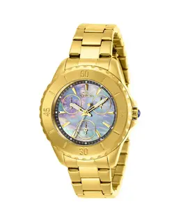 Женские часы Angel Quartz 3 Hand Gunmetal, модель 29109 Invicta, золотой 22343295 | gold