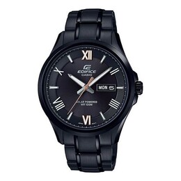 Часы Casio EDIFICE Quartz Solar Powered Mens Black Analog/Digital Combo, черный efb-104sbc-1 | black