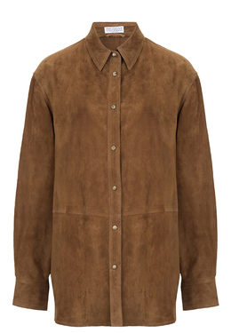 BRUNELLO CUCINELLI: Коричневая рубашка 