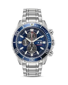Хронограф Eco-Drive Promaster Diver, 46 мм Citizen, цвет Silver 3717355 | blue/silver