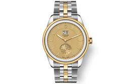 Мужские часы Jun Jue Series с автоподзаводом, механический механизм, корпус из стали, золотой циферблат 42 мм, стальной браслет Tudor m57103-0003