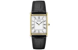 Seiko Сейко Essential Collection Кварцевый механизм Кожаный ремешок Мужские часы Белый циферблат swr052