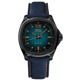 Mido Часы Helm Automatic Mechanical Movement Unisex Watch 39.2*40mm Blue Dial Stainless Steel Case Fabric Strap, Blue Dial m049.526.37.041.00 | blue dial