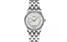 Mido Часы Baroncelli Automatic Mechanical Movement Women's Watch 33mm Silver Dial Stainless Steel Case Stainless Steel Strap, White Dial Silver Band m007.207.11.038.00 | white dial silver band