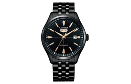 Citizen Часы Mechanical Movement Stainless Steel Strap Watch Men's Watch Black Dial, Black nh8395-77eb | black