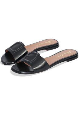 SANTONI: Чёрные шлёпанцы 