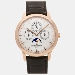 Vacheron Constantin Patrimony Silver 18k Rose Gold Automatic Men's Watch, Reference 1051157 (41mm)