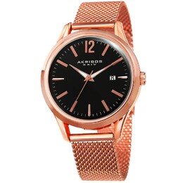 AK920 Повседневные часы в круглом корпусе Akribos XXIV, черный m848572093507 | black