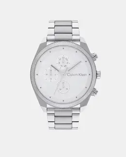 Многофункциональные стальные мужские часы Impact 25200356 Calvin Klein, серебрянный 7613272543682 | plata