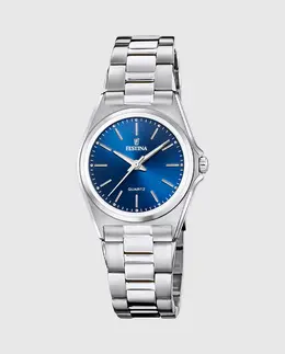 Женские часы F20553/3 Acero Classico в серебристой стали Festina, серебрянный 8430622779008 | plata