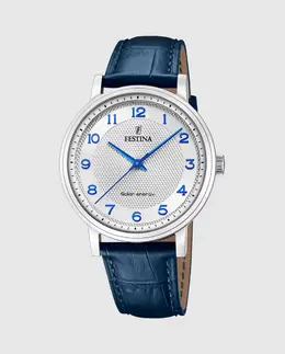F20660/1 Solar Energy синие кожаные мужские часы Festina, синий 29563 | azul