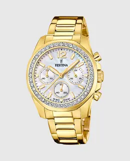 F20609/1 Женские часы Boyfriend из золотой стали Festina, золотой 26509 | oro