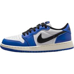 Детские баскетбольные кроссовки Air 1 с противоскользящей подошвой и износостойкими протекторами Jordan, белый/черный/синий cz0858-140 | white/black/royal blue