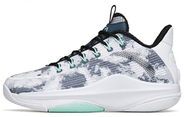 Anta Антискользящие износостойкие баскетбольные кроссовки Mid-Top мужские серо-белые 112211605-1