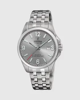 Мужские часы F20696/2 Титан серая сталь Festina, серый 36413 | gris