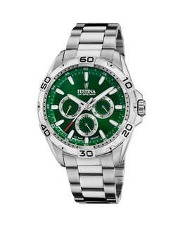 Мужские часы F20623/3 Многофункциональные серебристая сталь Festina, серебро 8430622806216 | plata