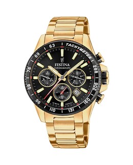 Мужские часы F20634/5 Timeless Chronograph из золотой стали Festina, золотой 8430622792823 | oro
